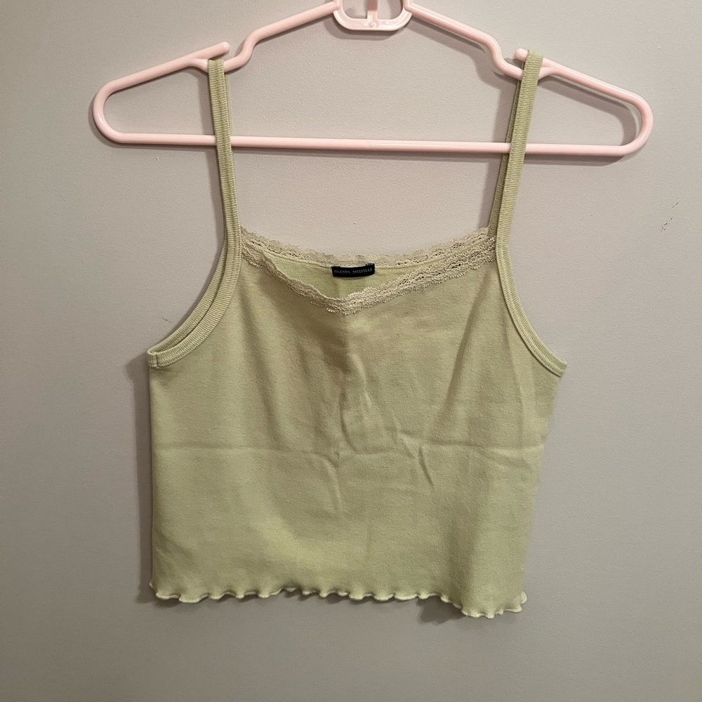 Brandy Melville cropped tank in light green